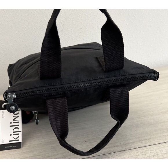 Kipling KI9452 Women’s Black Eleva Convertible Crossbody Tote Bag - Picture 10 of 11